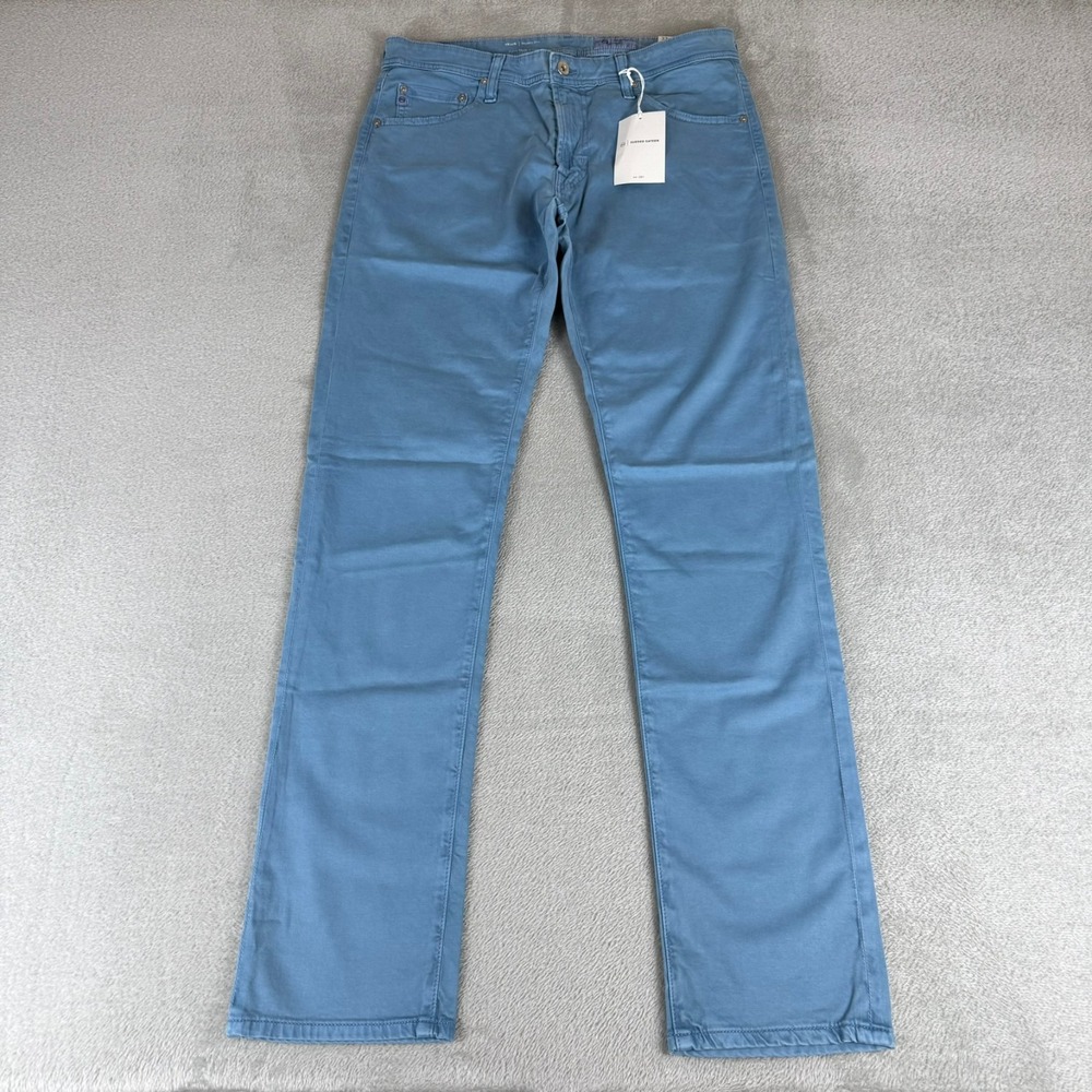 Adriano Goldschmied AG Tellis Modern Slim Pants Mens 33x34 Skies Blue $198 NWT